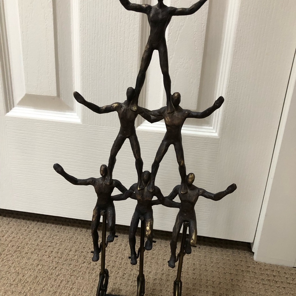 Bronze Human Pyramid Sculpture - SOLD